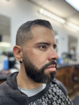 Fade with beard trim