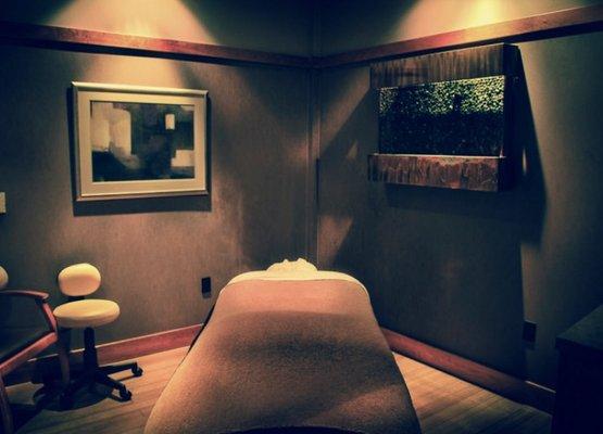 One of many relaxing massage rooms