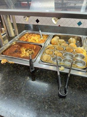 Dessert and bread - upper right yeast rolls are still as good as they were years ago!