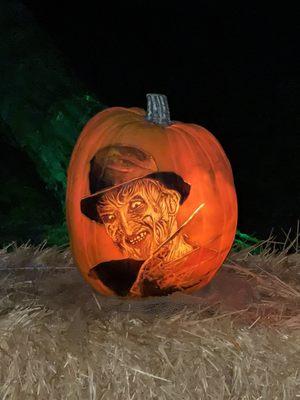 Freddy Krueger pumpkin carving