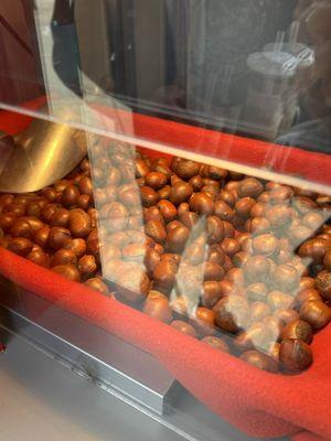 Freshly roasted chestnuts