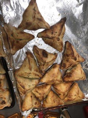 Homemade spinach pies