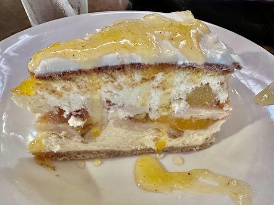 Peach Cobbler Cheesecake...recommend sharing with someone...large portion