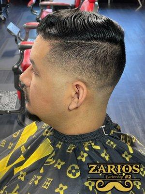 Medium dip down fade