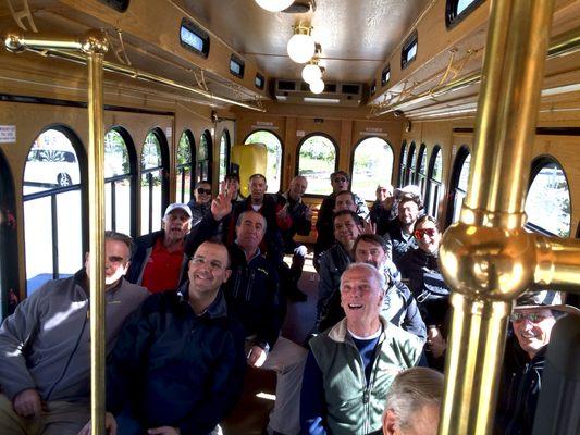 Travel is always more fun on the Big Bear Weekend Trolley! Especially with groups of friends!