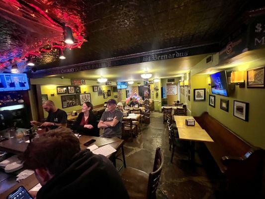 Interior pic of the bar and seating area.