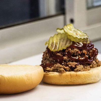 The classic chopped brisket sandwich