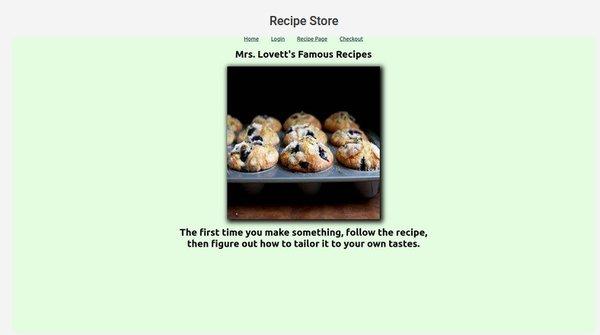 Recipe Store