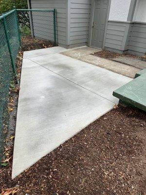 Concrete patio extension