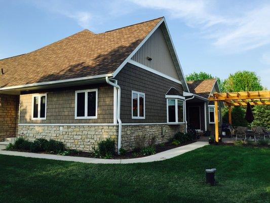 New vinyl and rock siding, plus a new roof.