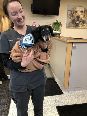 Dakota received warm and loving care from our team throughout her radiation therapy!