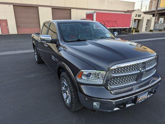 Showing how clean and polished the truck left their shop.