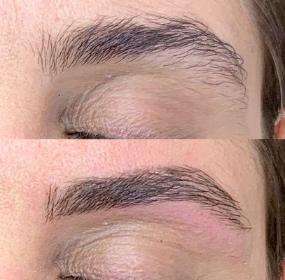 Eyebrow Tweezing and Trimming