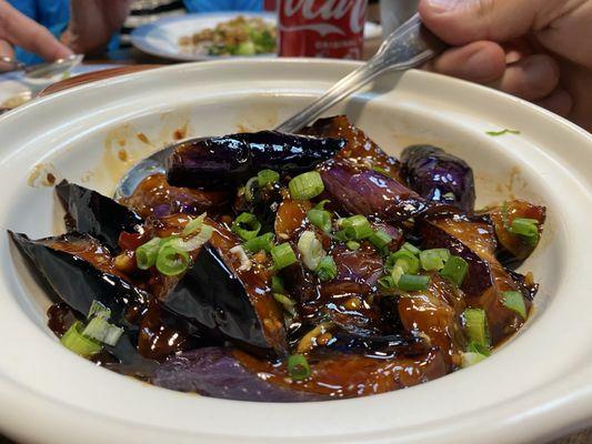 Eggplant in spicy garlic sauce