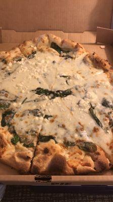 Simply spinach pizza