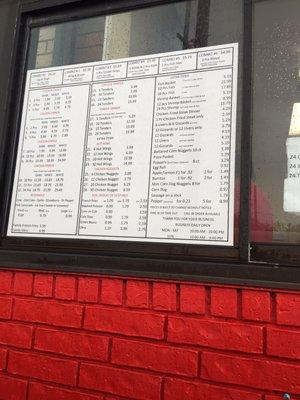 Lisa's Menu