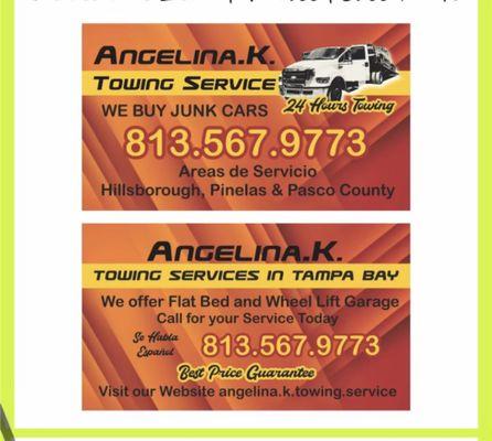 Towing service 
We buy junk cars $$$$