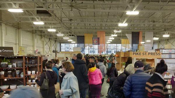 Inside of the Hangar, during the Renegade Craft Fair