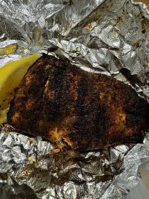 Blackened Salmon Filet (missing a bite )