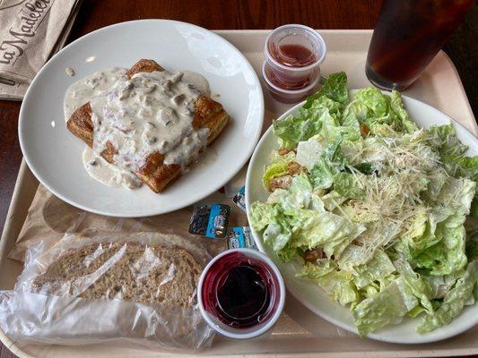 Chicken Friand (Savory Puff Pastry), Caesar Salade