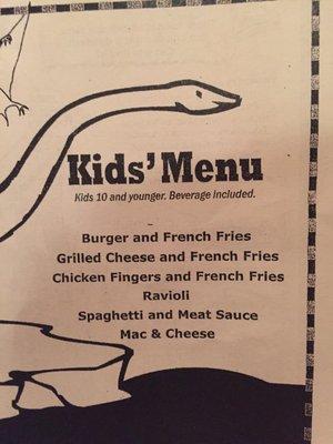 Kids Menu