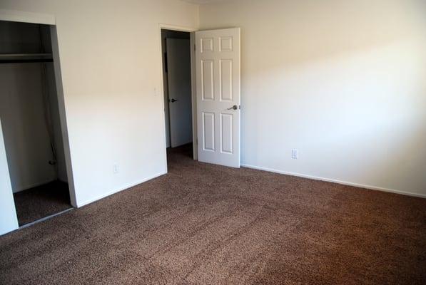 Spacious bedroom with deep closet