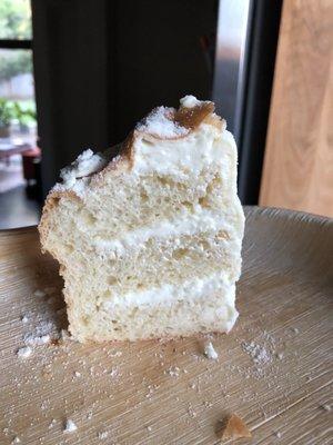 Cross-sectional view of inside of cream cheese bun