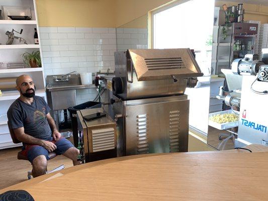 Owner Tig working his pasta magic!