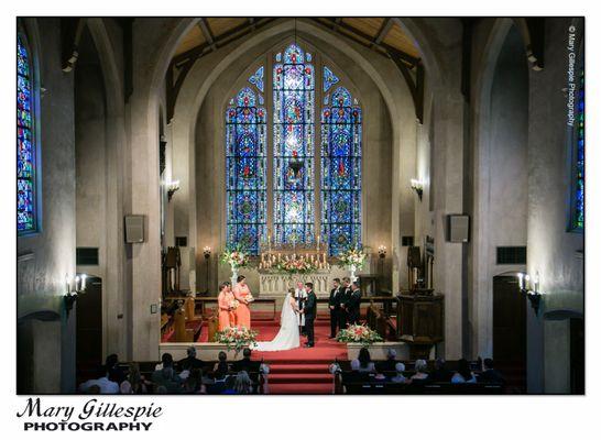 McHugh Wedding, UOP Morris Chapel, Embellish Floral Design.  Photos by Mary Gillespie Photography