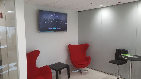 Waiting room tv installation