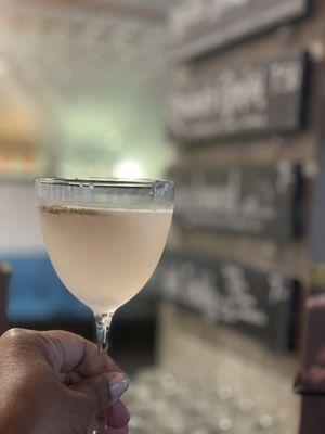 Rhubarb gimlet