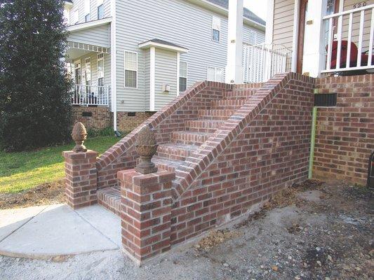 Brick stair