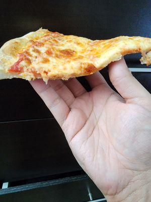 Small Cheese pizza (right thickness on crust)