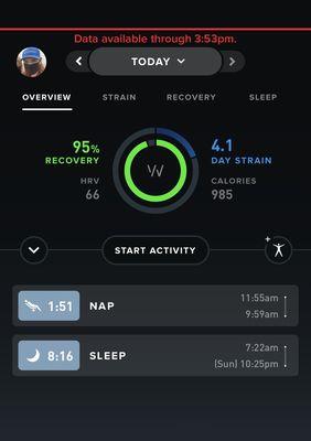 Dr. John made me feel so relaxed during my root canal that my whoop fitness tracker autodetected it as an almost 2 hour nap!