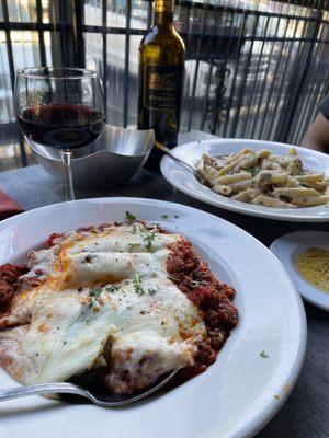 Manicotti, Pasta Verona and Merlot