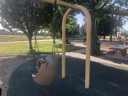 Swings and small play structure