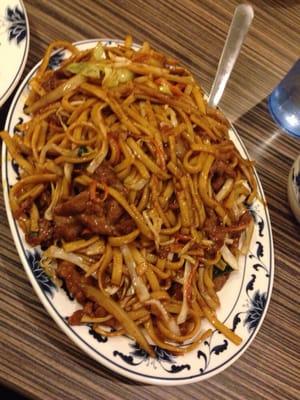 Beef lo mein ( dinner portion)