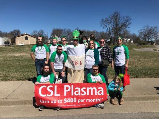 CSL Plasma in the St. Patrick's Day Parade 2019!