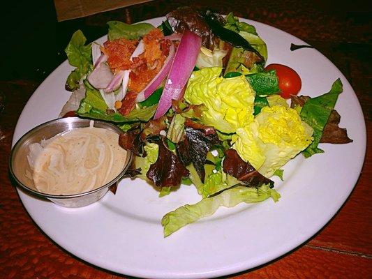 Side Kitchen Salad with blue cheese vinaigrette