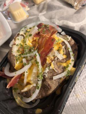 They upped their baked potato game!!! Delish!