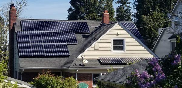 Solar power in NW Seattle.