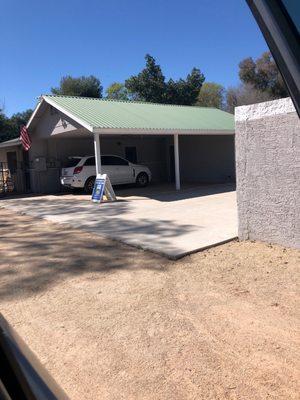 Entrance view from parking lot