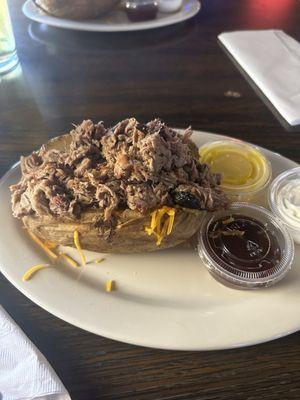 Pulled pork stuffed potato