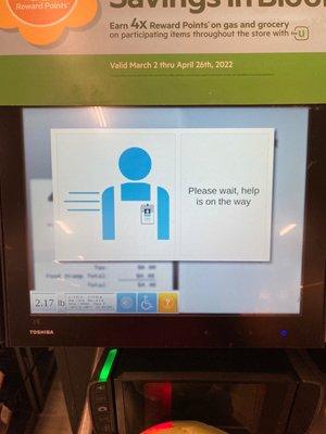 HATE these self check out when they are not working!!