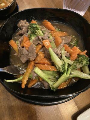 broccoli and oyster sauce with beef