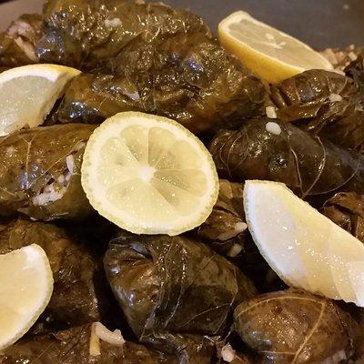 Greek staple of stuffed grape leaves, Dolmades