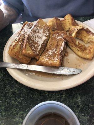 Fluffy French toast. Choose from 1, 2, or 3 pieces.