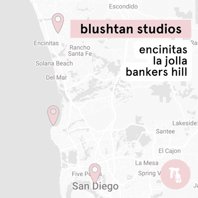 We have three convenient studios throughout san diego--encinitas, la jolla and bankers hill.