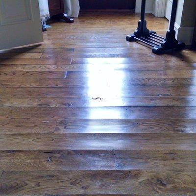 Warped wood floors because of high humidity under you're home.