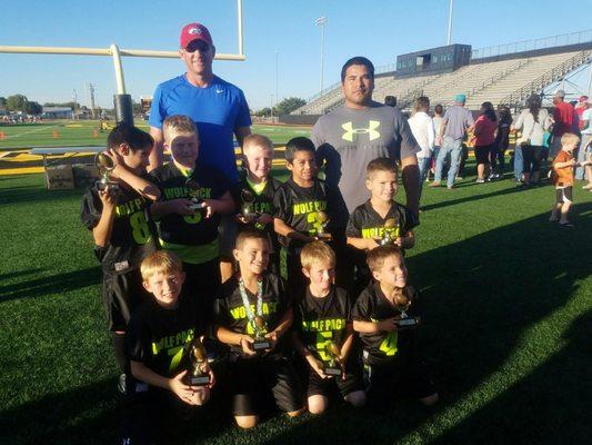 Our agent, Josh Reames, and his Wolf Pack football team. They placed third in their end of season tournament!